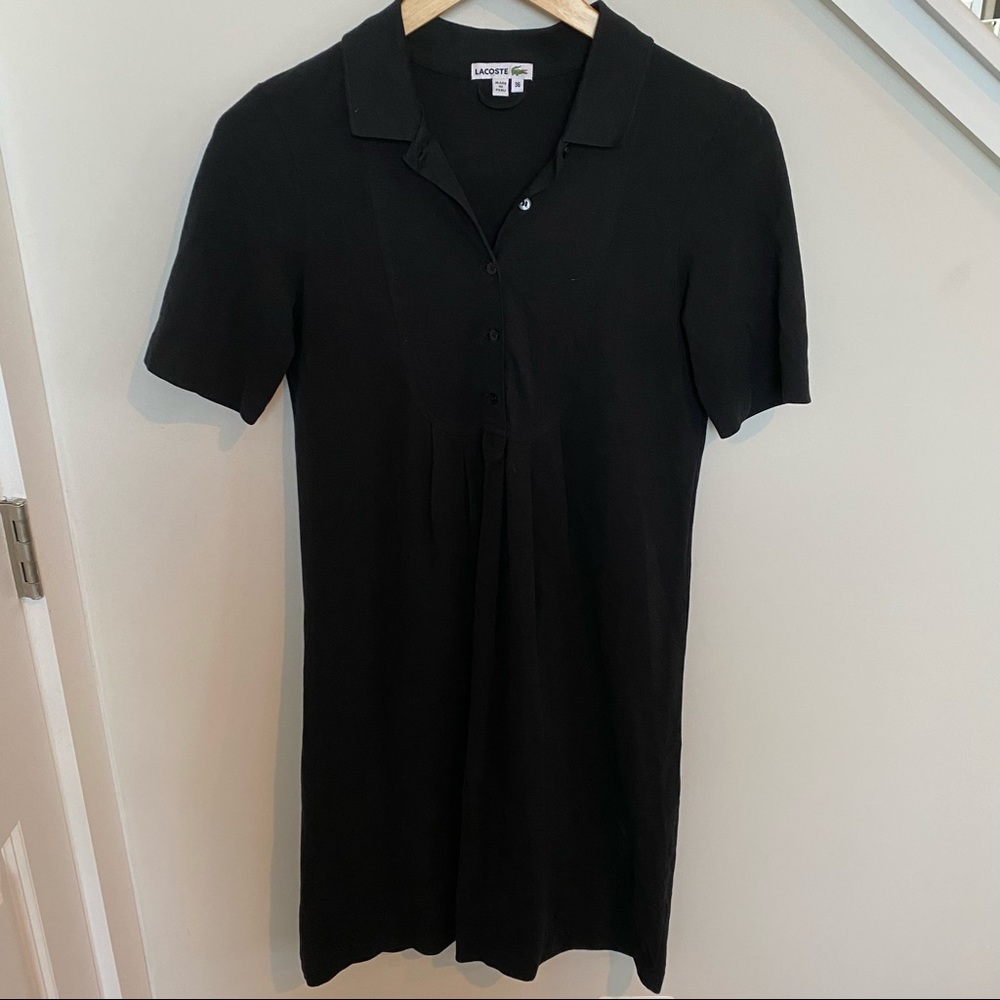 Lacoste | Black Short Sleeve Polo Shirt Dress
